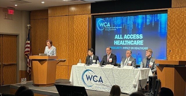 Rick Passero speaking at a healthcare cybersecurity panel